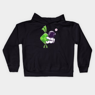 Cute Astronaut With Ketupat Cartoon Kids Hoodie